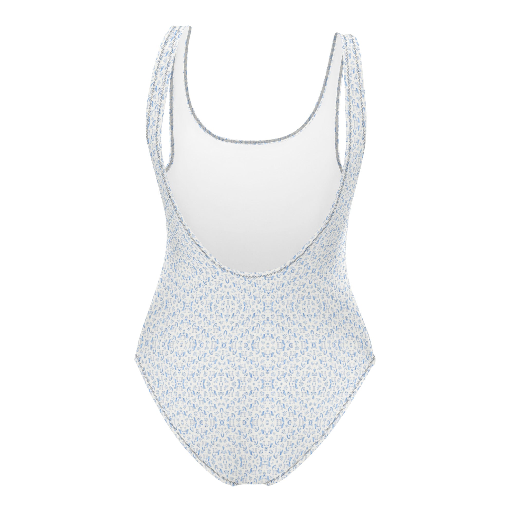 Azure Whisper Ponies One-Piece Swimsuit