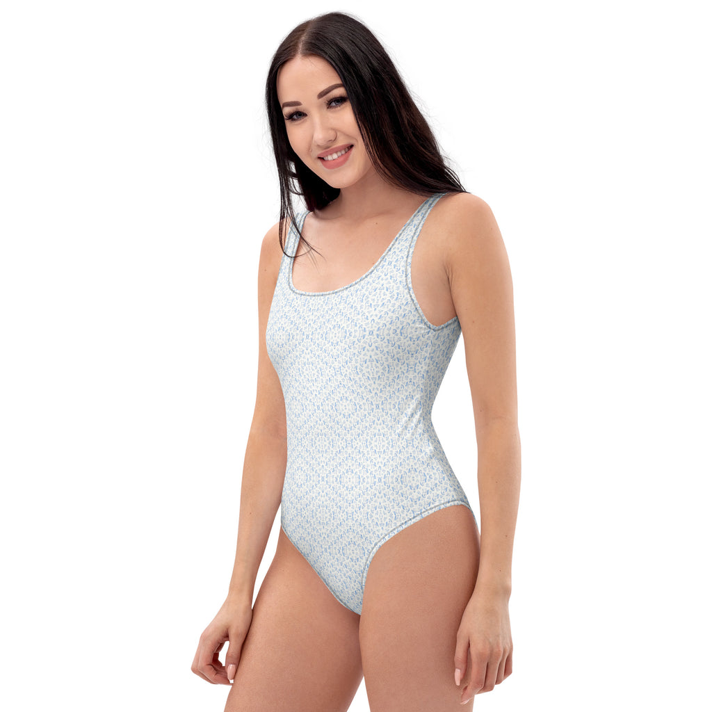 Azure Whisper Ponies One-Piece Swimsuit