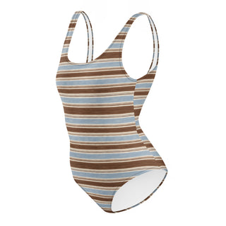Powder and Cocoa One-Piece Swimsuit