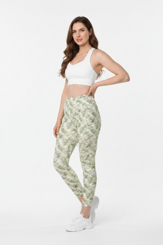 Sage 🌿Calm Bloom Leggings with pockets 3XL