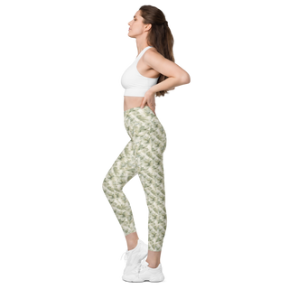 Sage 🌿Calm Bloom Leggings with pockets