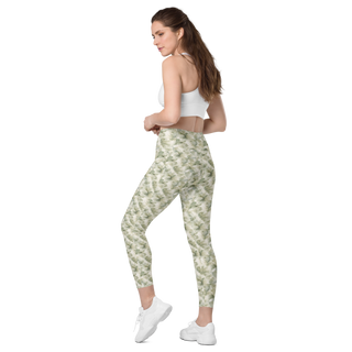 Sage 🌿Calm Bloom Leggings with pockets