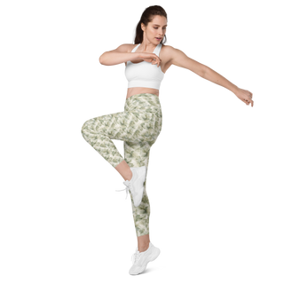 Sage 🌿Calm Bloom Leggings with pockets