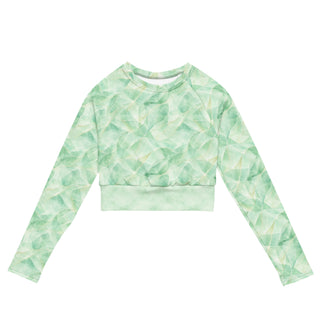 Aurora Glass Mint long-sleeve crop top