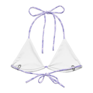 Lavender Bloom All-over string bikini top