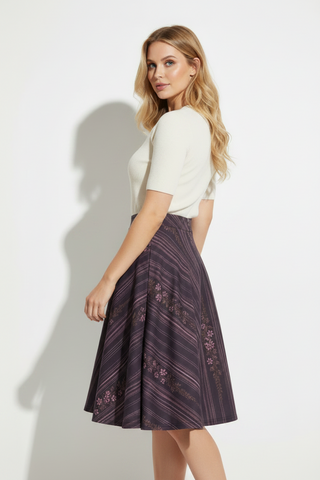 Lilac Midnight Bloom Skater Skirt