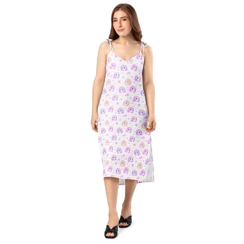 Petal Pony Dreams 🌸🐴 Tie-strap midi dress