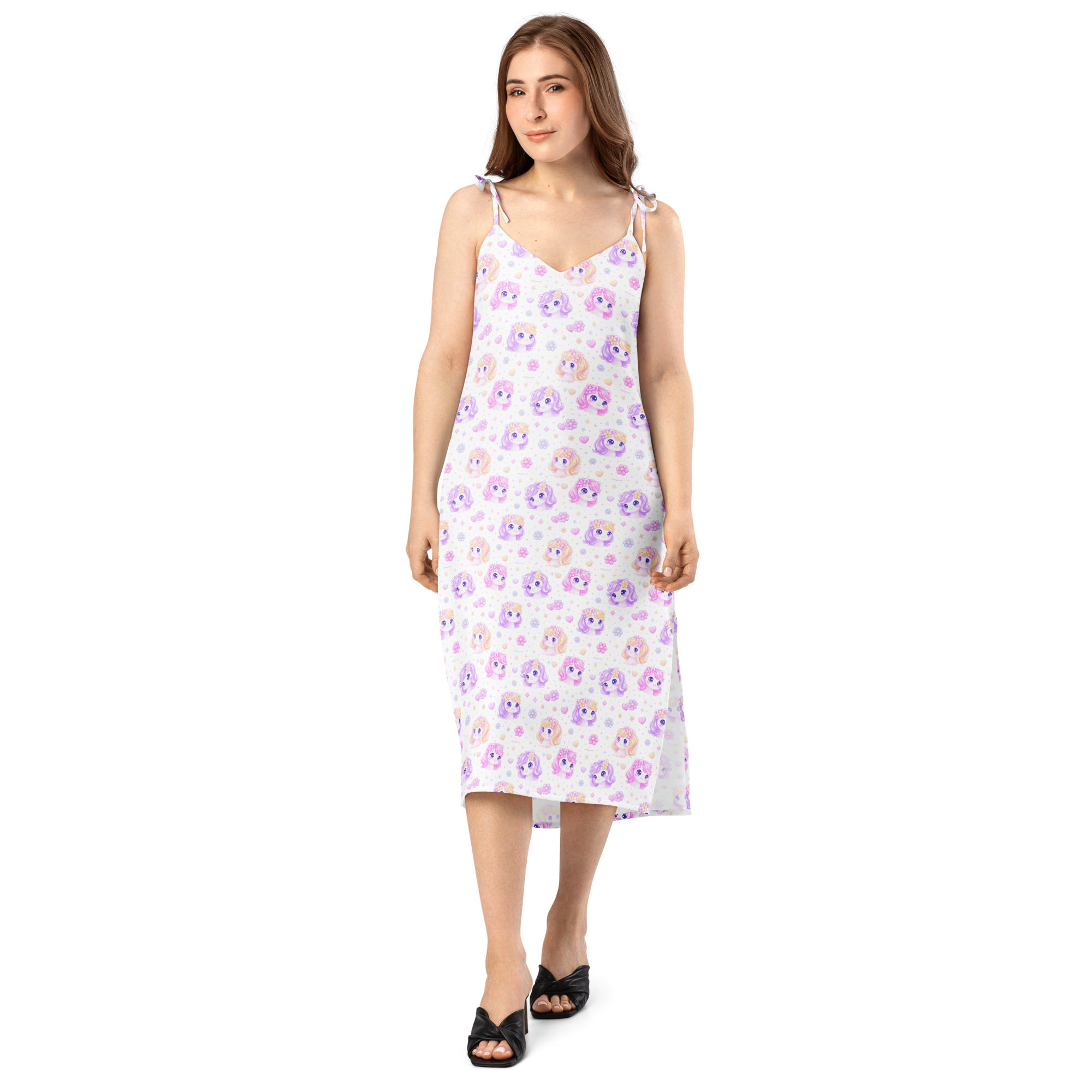 Petal Pony Dreams 🌸🐴 Tie-strap midi dress