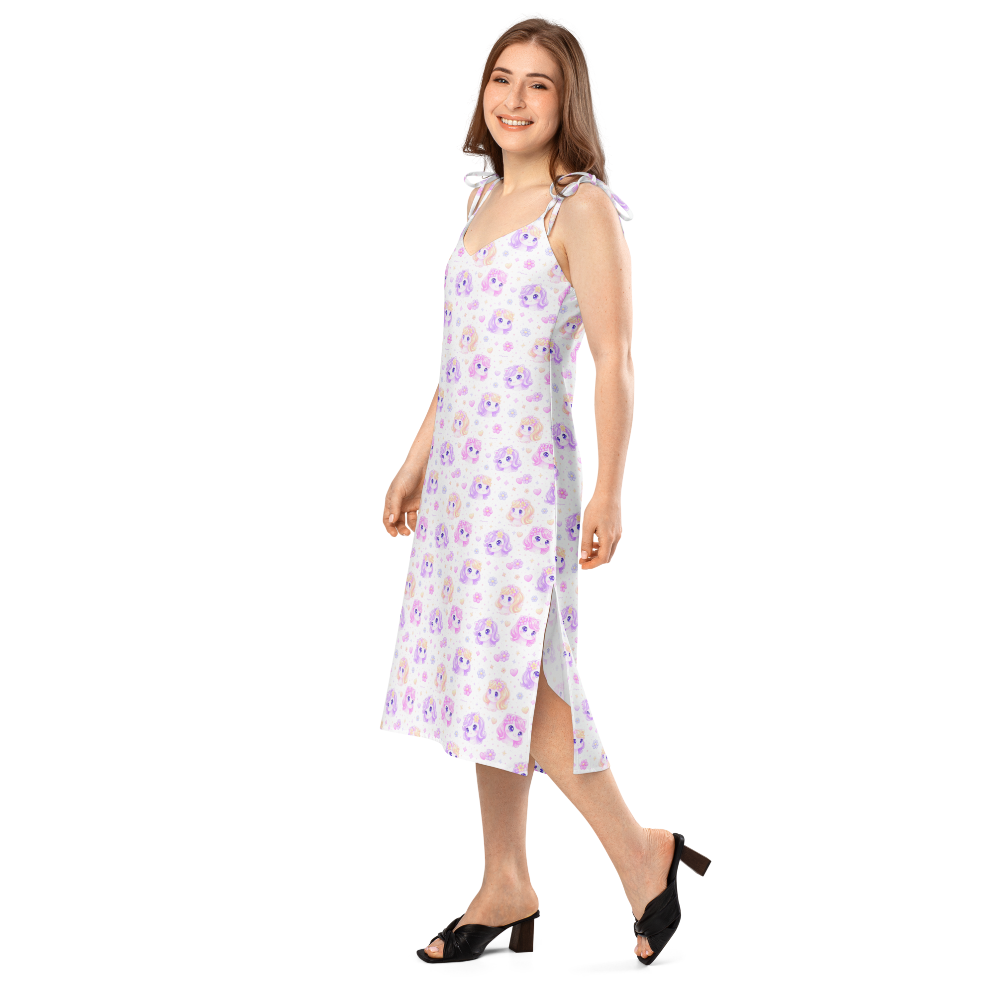 Petal Pony Dreams 🌸🐴 Tie-strap midi dress