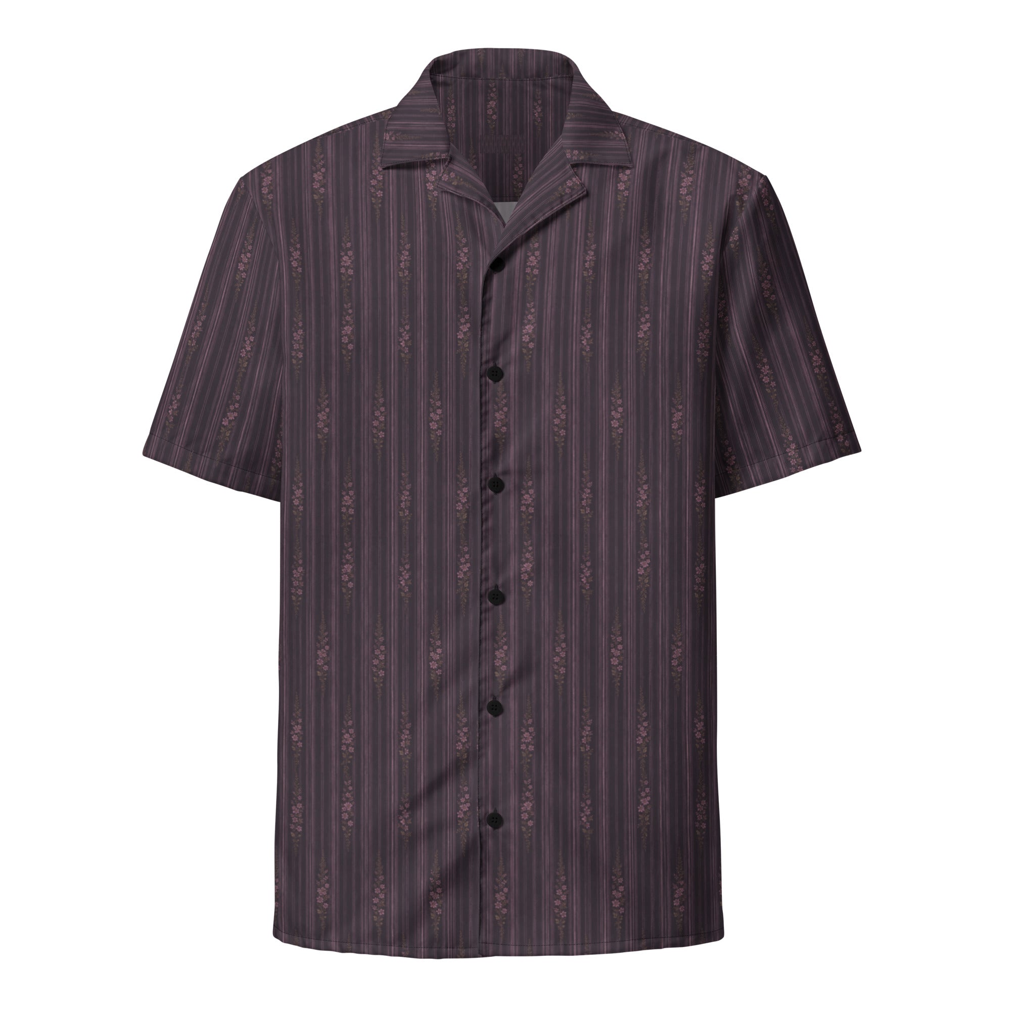 Lilac Midnight Bloom button shirt 6XL