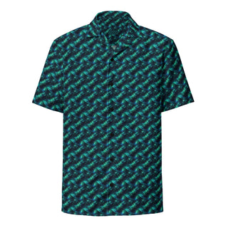 Mint Pixel Wave button shirt 6XL