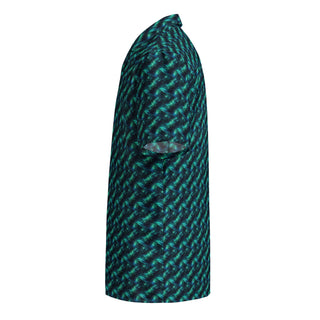 Mint Pixel Wave button shirt