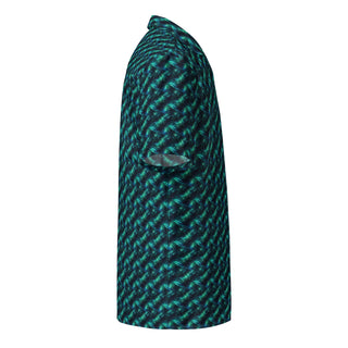 Mint Pixel Wave button shirt