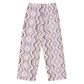 Cotton Wide legged pants Lavender and Mocha