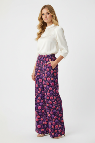 Velvet Bloomveil 🖤 wide-leg pants