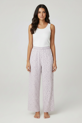 Lilac Bloom Wide-leg pants
