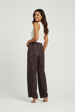 Lilac Midnight Bloom Wide-leg pants