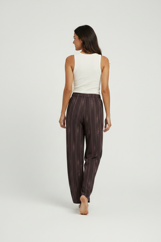 Lilac Midnight Bloom Wide-leg pants