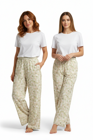 Honeycomb All-over print unisex wide-leg pants