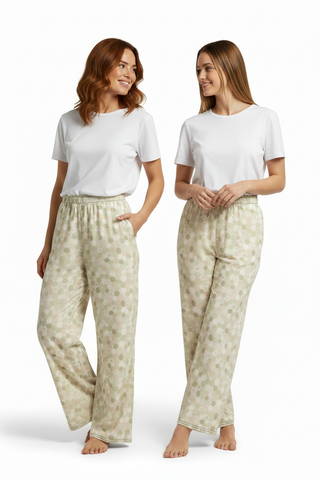 Honeycomb All-over print unisex wide-leg pants