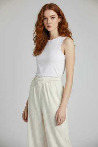 Vanilla Sprinkle wide-leg pants