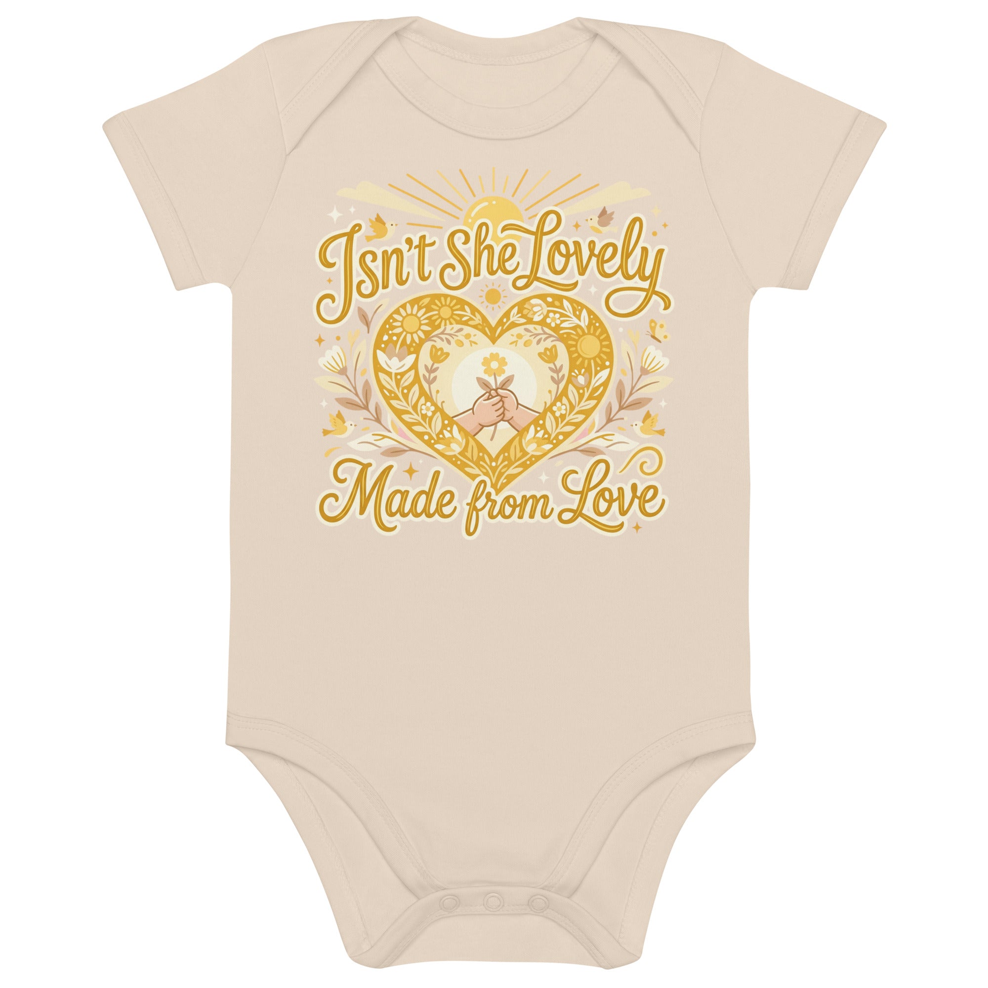 Isn't she lovely Organic cotton baby bodysuit Organic Natural