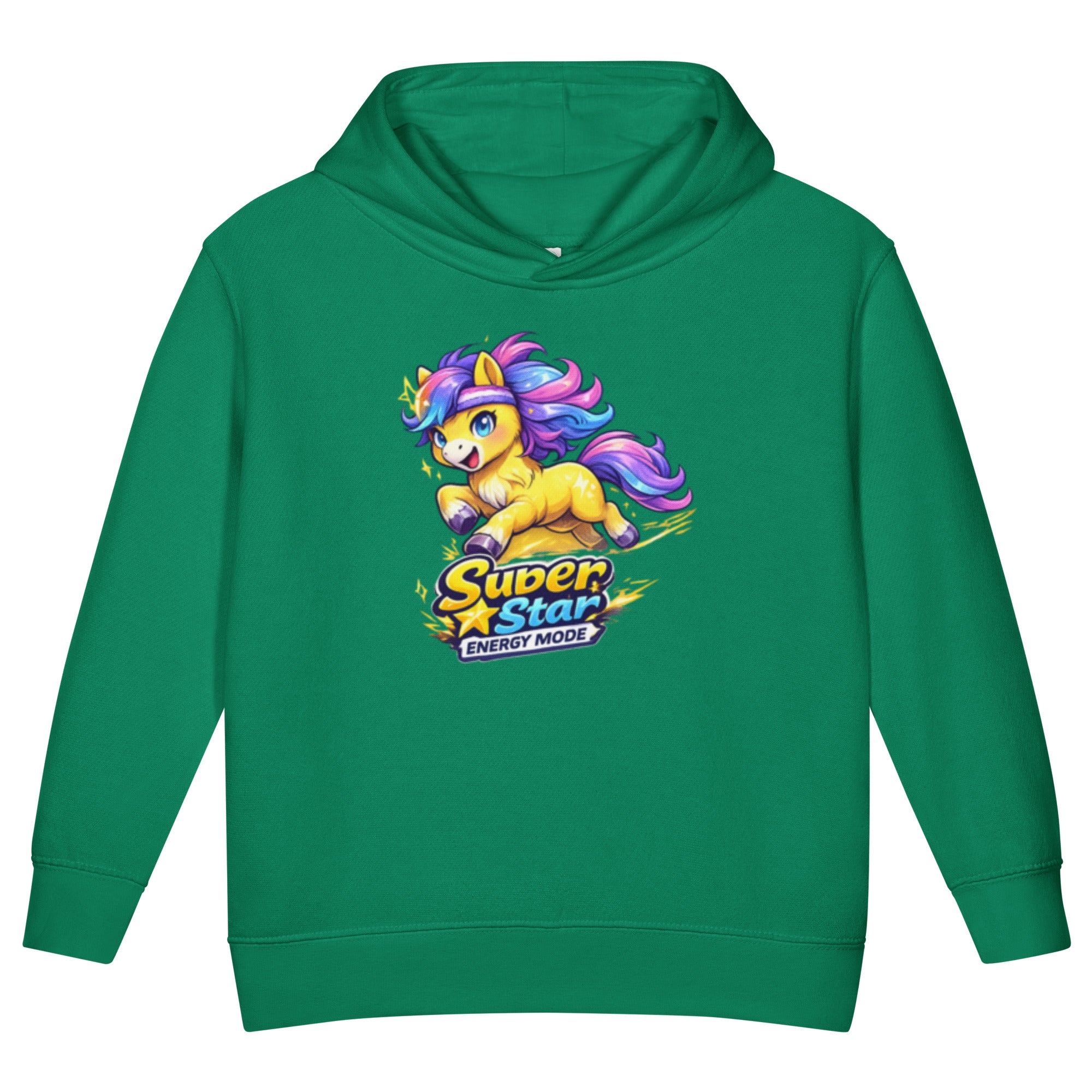Energy Pony Green Toddler fleece pullover hoodie