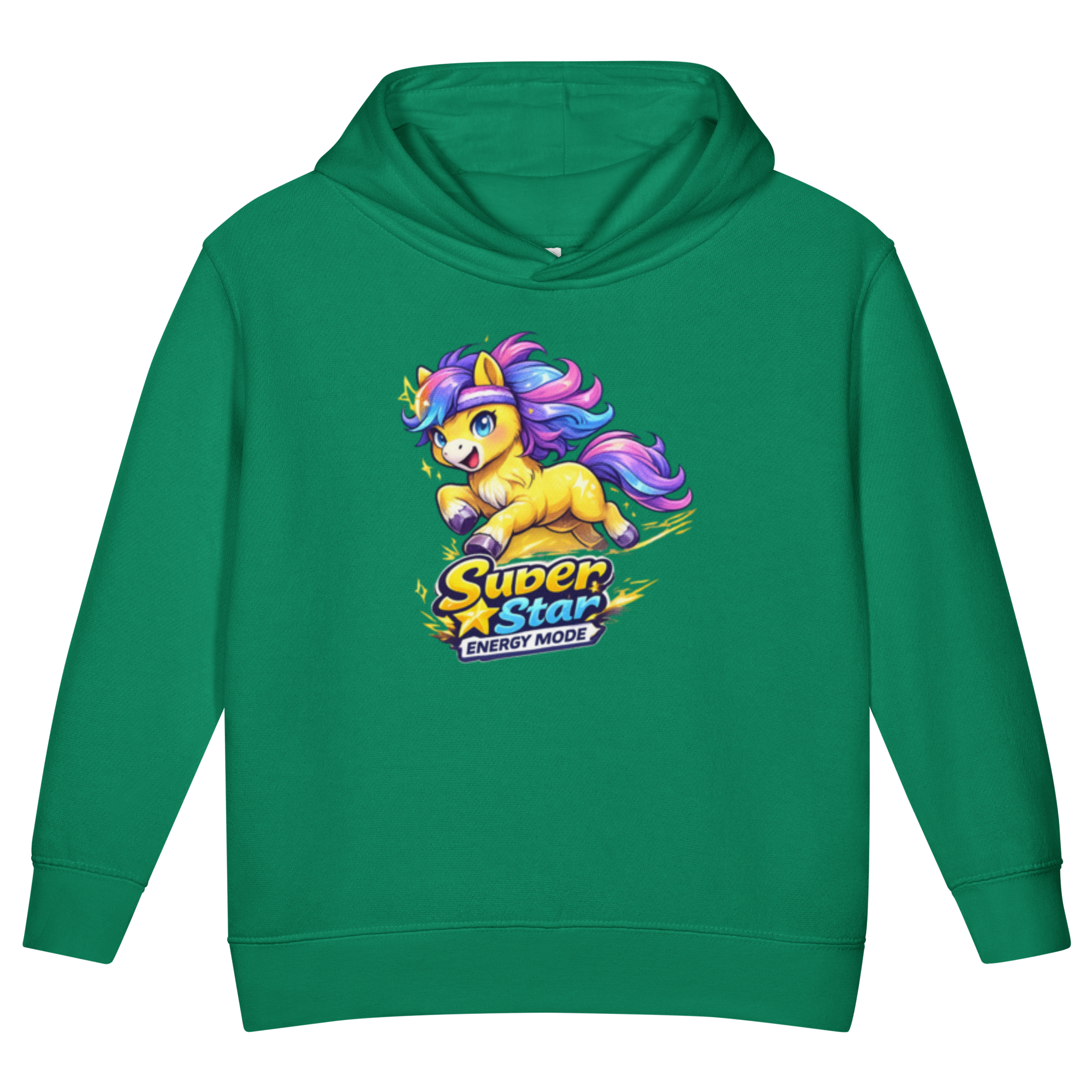 Energy Pony Green Toddler fleece pullover hoodie 5-6T