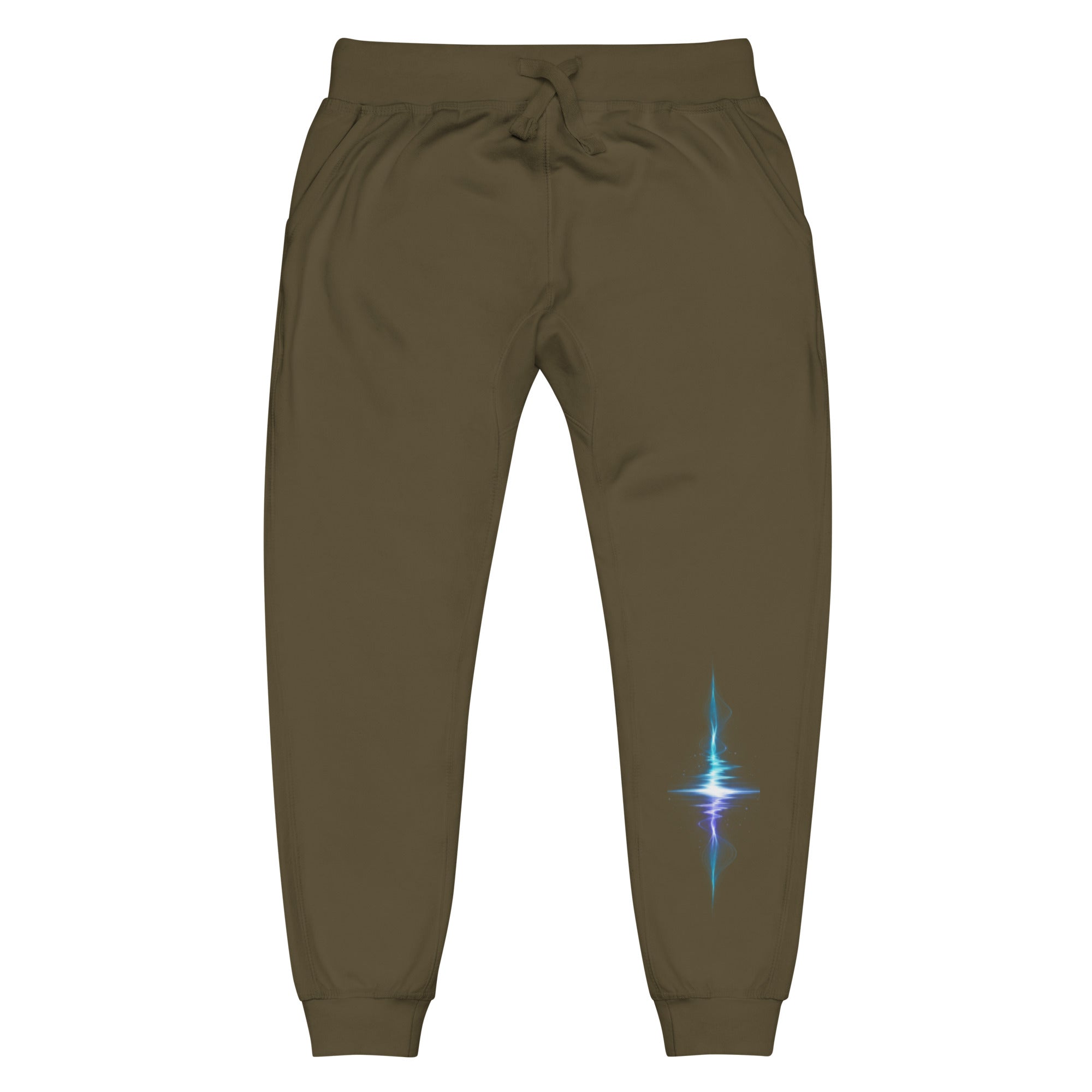 Midnight Break Unisex fleece sweatpants Military Green