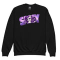 Sassy Pony 😎🐴Youth crewneck sweatshirt Black