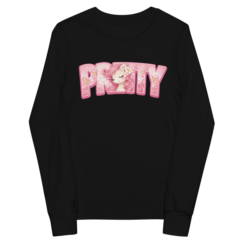 Pretty Pony Adorable 😍 Youth long sleeve tee Black