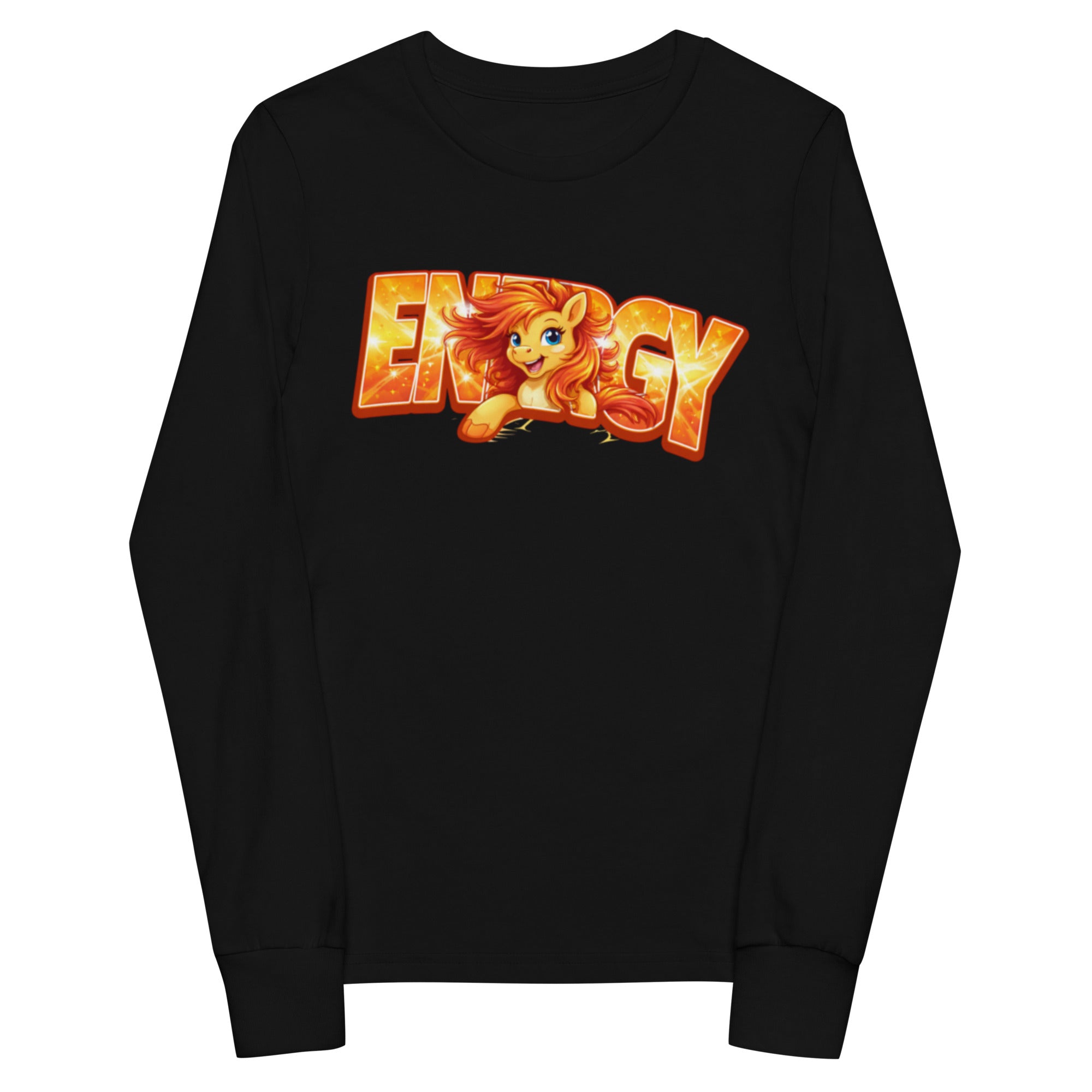 Energy Pony 🐴 ⚡Youth long sleeve tee Black