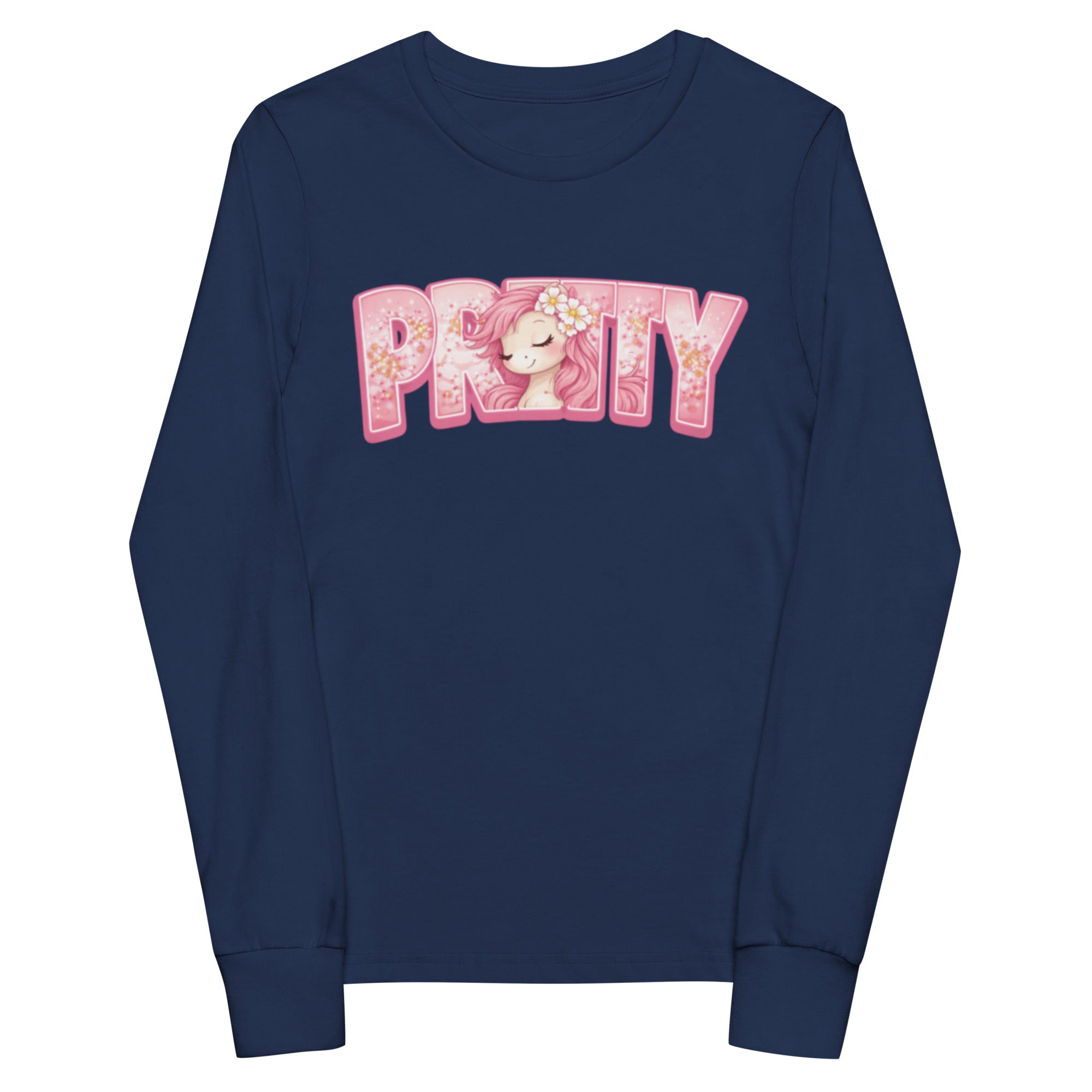 Pretty Pony Adorable 😍 Youth long sleeve tee Navy